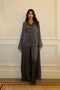 SLIT SLEEVE ABAYA - CHARCOAL