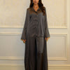 SLIT SLEEVE ABAYA - CHARCOAL
