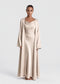 Studio Slit Sleeve Abaya Champagne