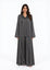 Slit Sleeve Abaya - Charcoal