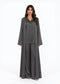 Slit Sleeve Abaya - Charcoal