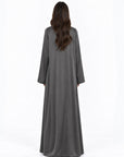 Slit Sleeve Abaya - Charcoal