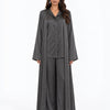 Slit Sleeve Abaya - Charcoal