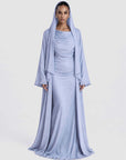 Luma Silk Abaya Powder Blue
