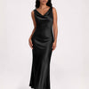 RUYA COWL DRESS BLACK