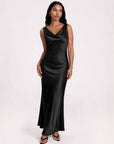 RUYA COWL DRESS BLACK