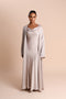 STUDIO SLIT SLEEVE ABAYA - CHAMPAGNE