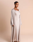 STUDIO SLIT SLEEVE ABAYA - CHAMPAGNE