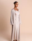 STUDIO SLIT SLEEVE ABAYA - CHAMPAGNE