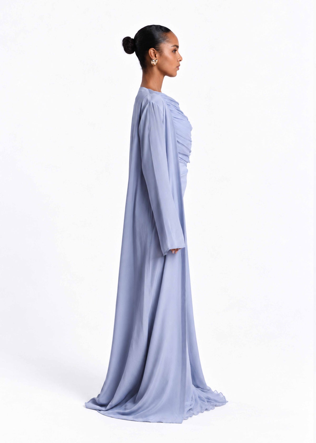 Luma Silk Abaya Powder Blue