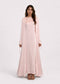 TIE DETAIL ABAYA - SOFT PINK