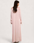 TIE DETAIL ABAYA - SOFT PINK