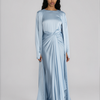 Slit Sleeve Abaya - Blue